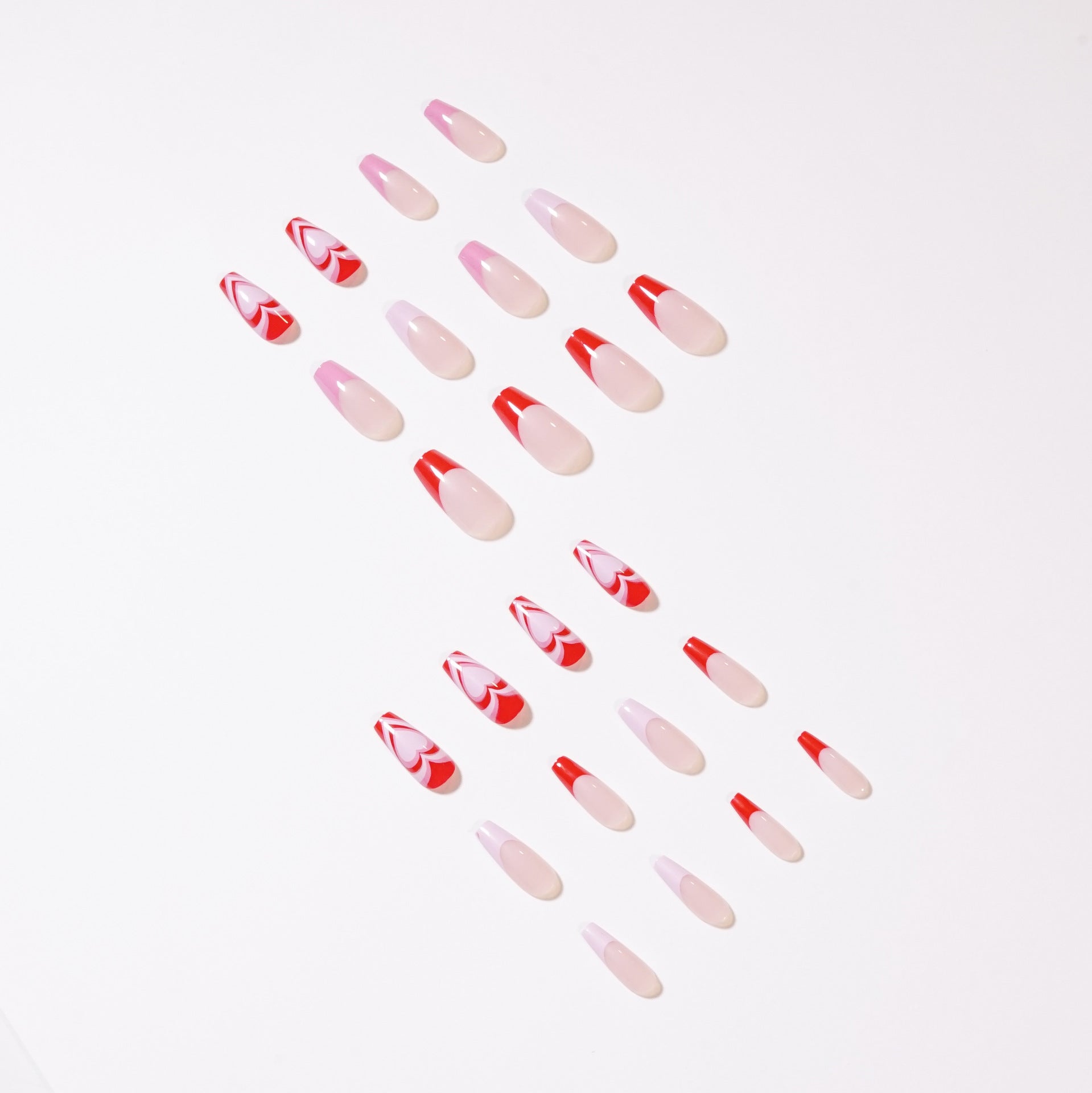 Wholesale Plastic French Heart Nail Stickers